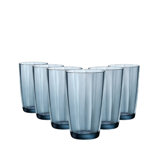 Bormioli Rocco Pulsar Blue Highball Glasses - 470ml - Set of 6