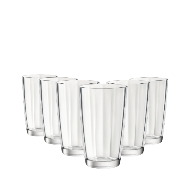 Bormioli Rocco Pulsar Clear Highball Glasses - 470ml - Set of 6