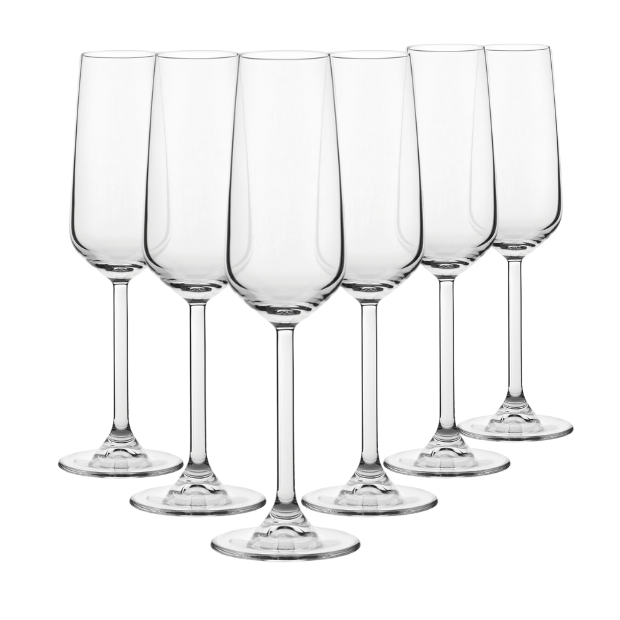 Allegra Champagne Flutes - 200ml - Set of 6