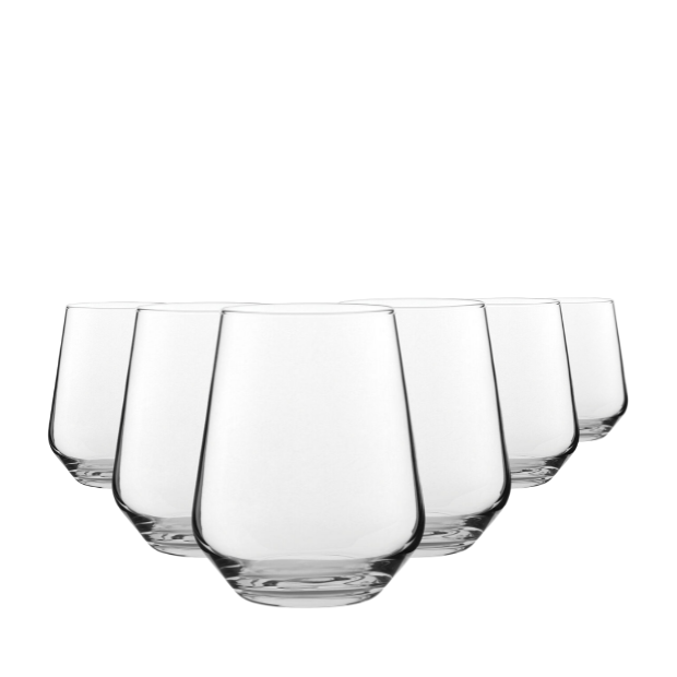 Allegra Glass Tumblers - 440ml - Set of 6