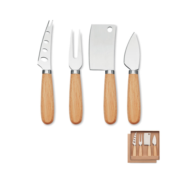 Set of 4 Cheese Knives in Gift Box