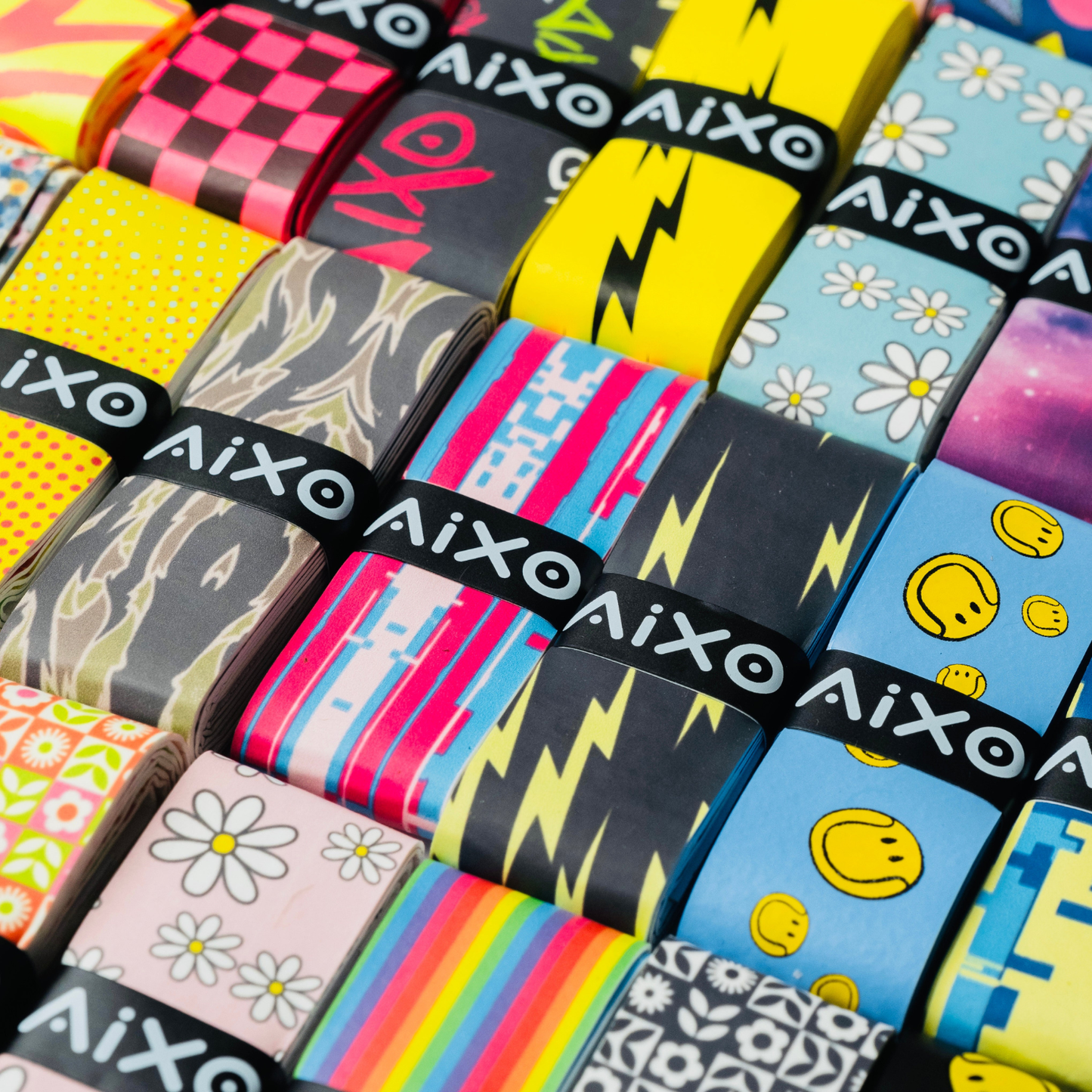 Aixo Smiley Ball Dry Overgrip Blue