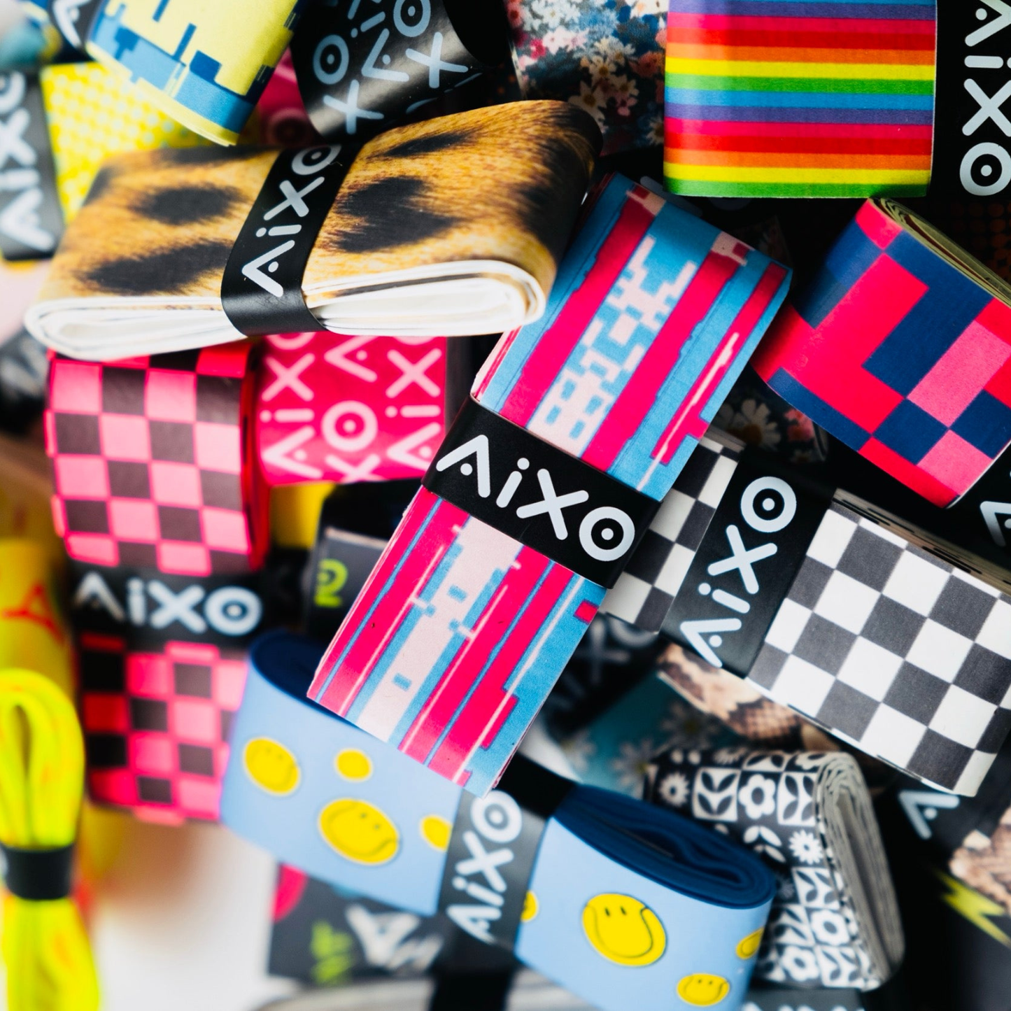 Aixo Rainbow Stripe Tacky Overgrip