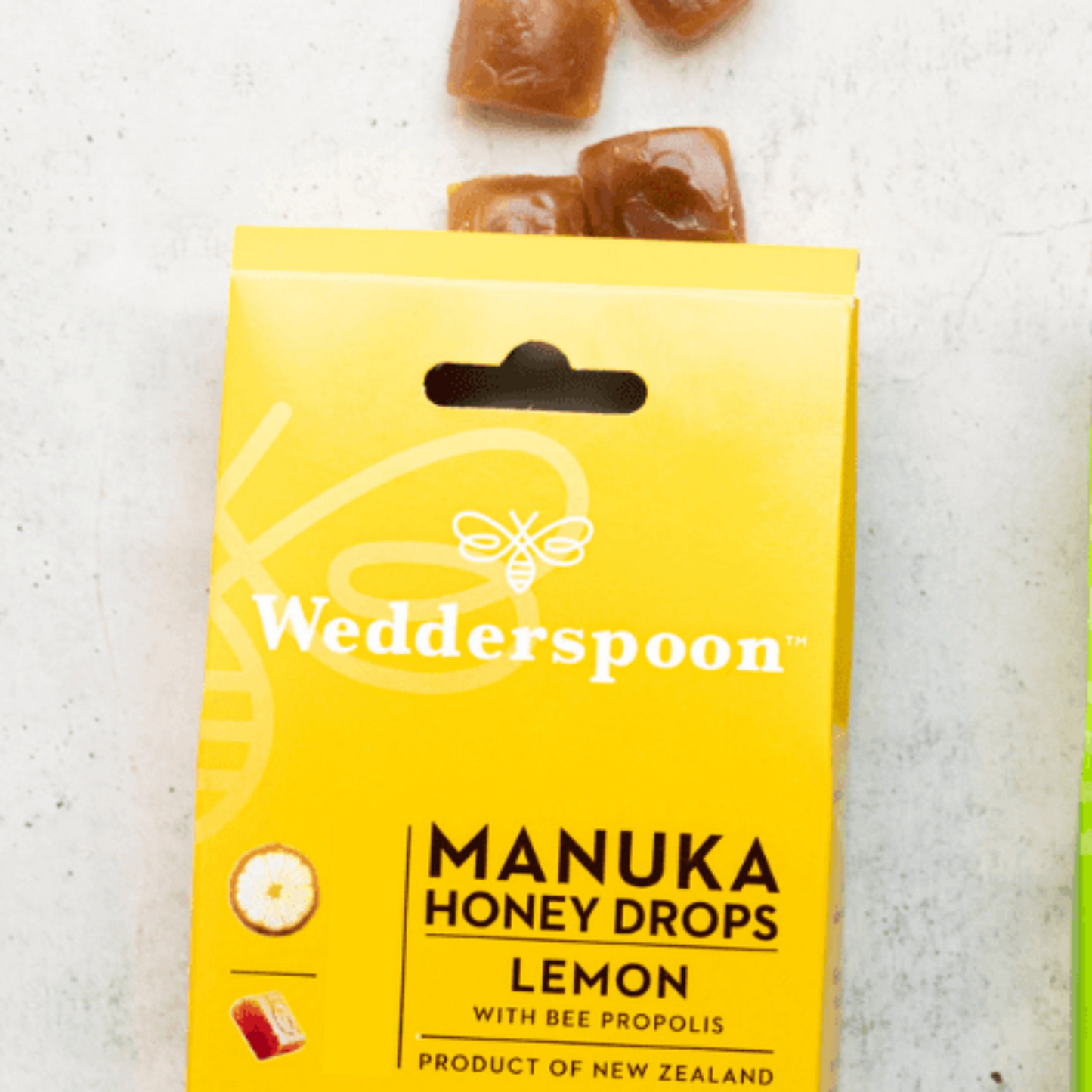 Wedderspoon Manuka Honey Drops Lemon With Bee Propolis 20 Pack