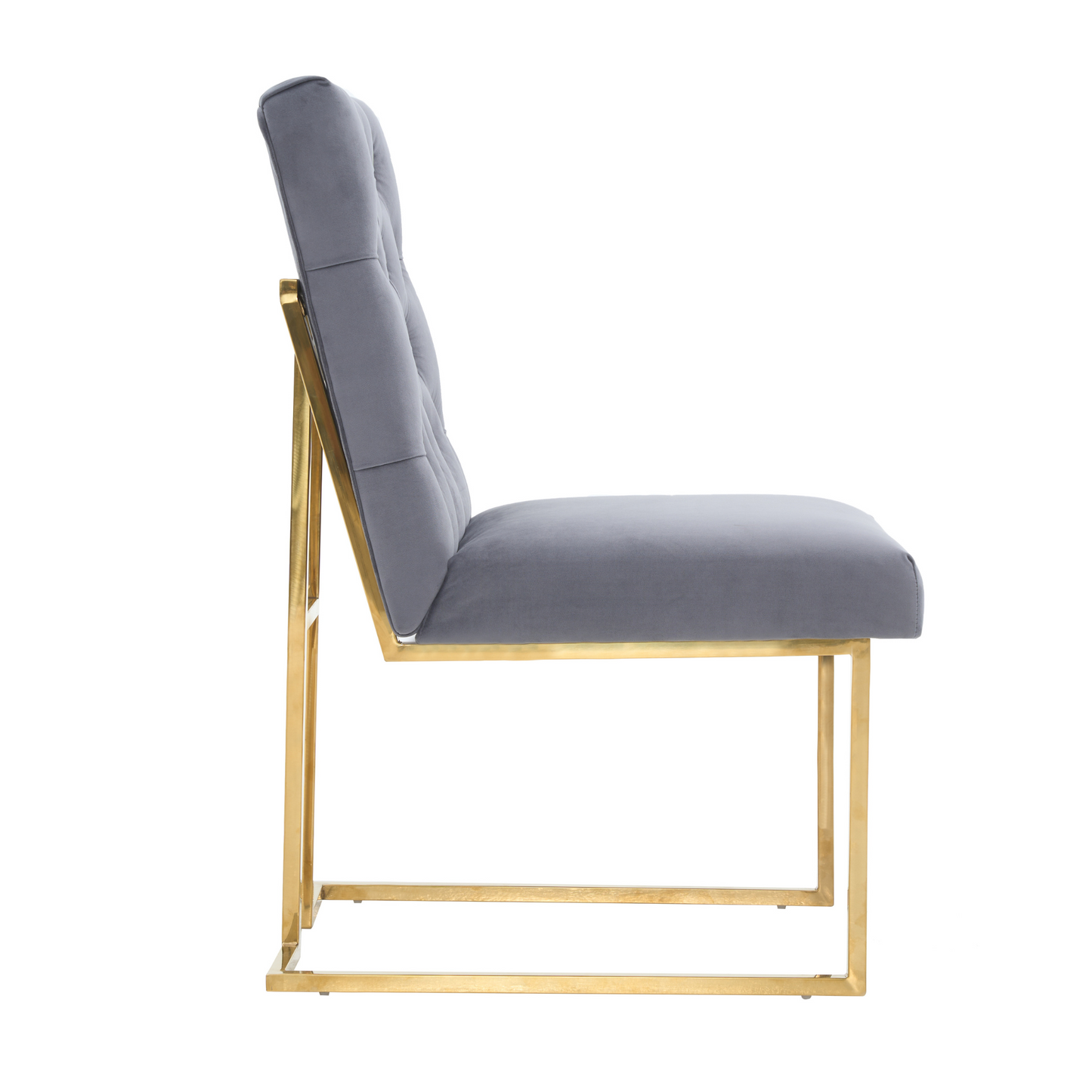 Siena Tufted Velvet Dining Chair – Gold Frame, Modern Luxury Accent