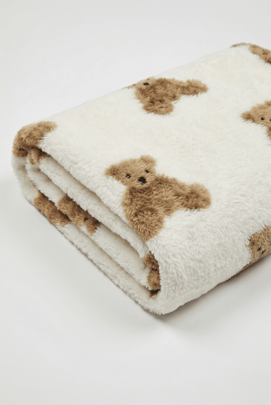 Bear Fleece Minky Blanket Super Soft