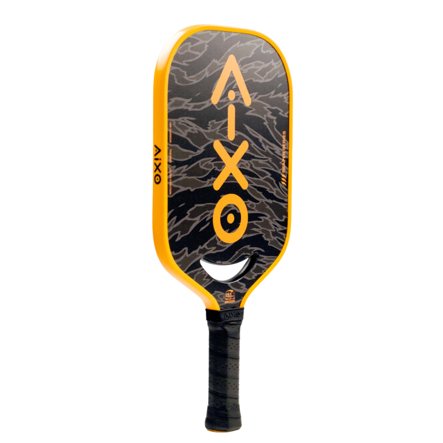 Aixo P14C Reaper Series Tiger King 18K Raw Carbon Pickleball Paddle