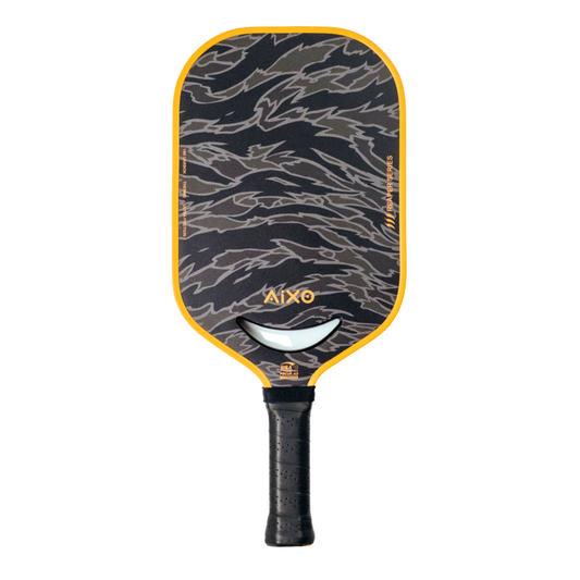 Aixo P14C Reaper Series Tiger King 18K Raw Carbon Pickleball Paddle