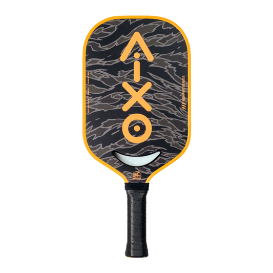 Aixo P14C Reaper Series Tiger King 18K Raw Carbon Pickleball Paddle
