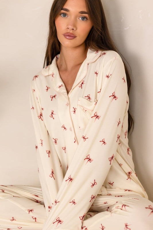 Adult COZY Rosy Ribbon Pyjamas