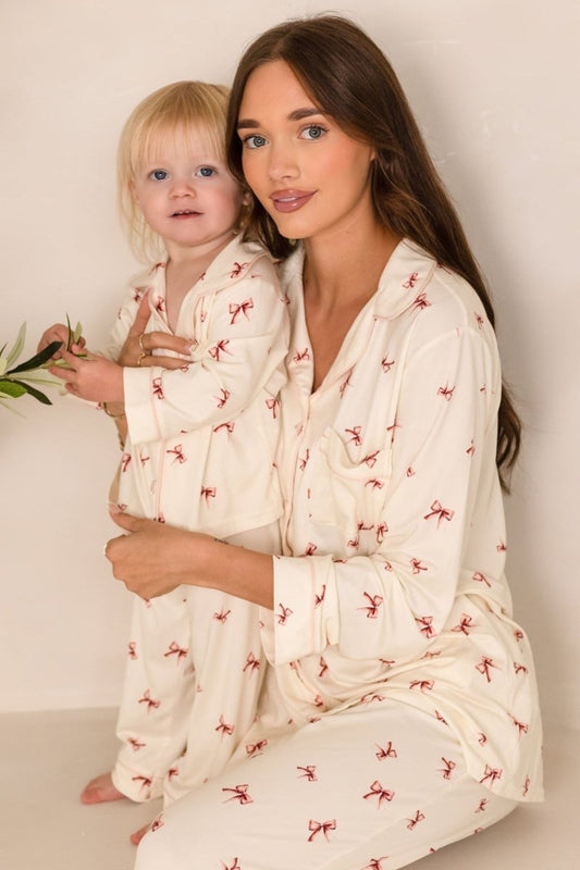 Mini COZY Rosy Ribbon Pyjamas Set