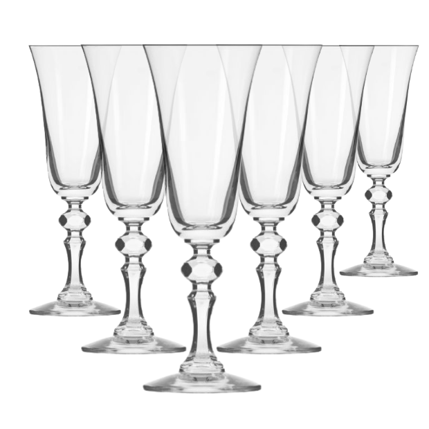 Krosno Krista Champagne Flutes - 150ml - Set of 6