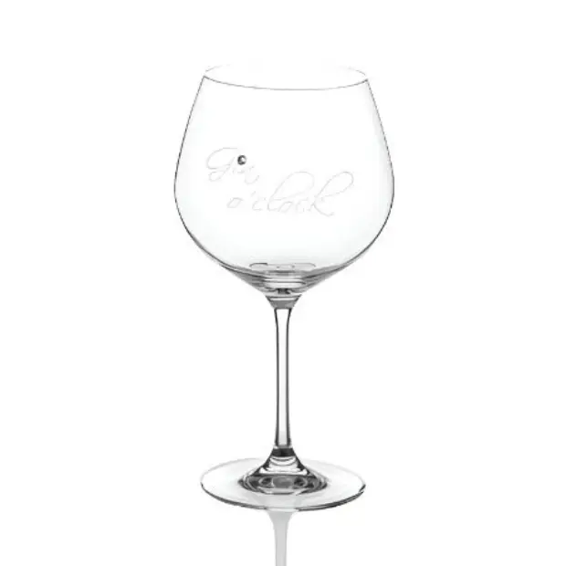 Diamante "Gin O'Clock" Gin Glass - 610ml - In Gift Box