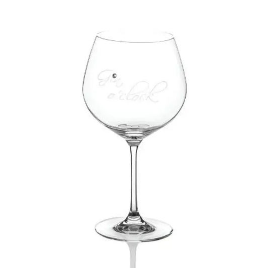 Diamante "Gin O'Clock" Gin Glass - 610ml - In Gift Box