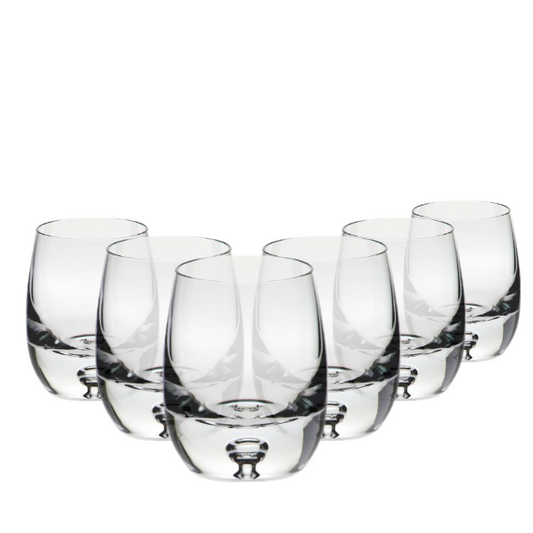Krosno Bubble Based Barrel Whisky Tumblers - 420ml - Set of 6