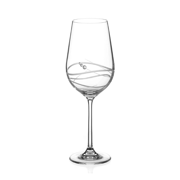 Diamante Wine Glass with Modena Spiral Cut