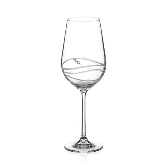 Diamante Wine Glass with Modena Spiral Cut