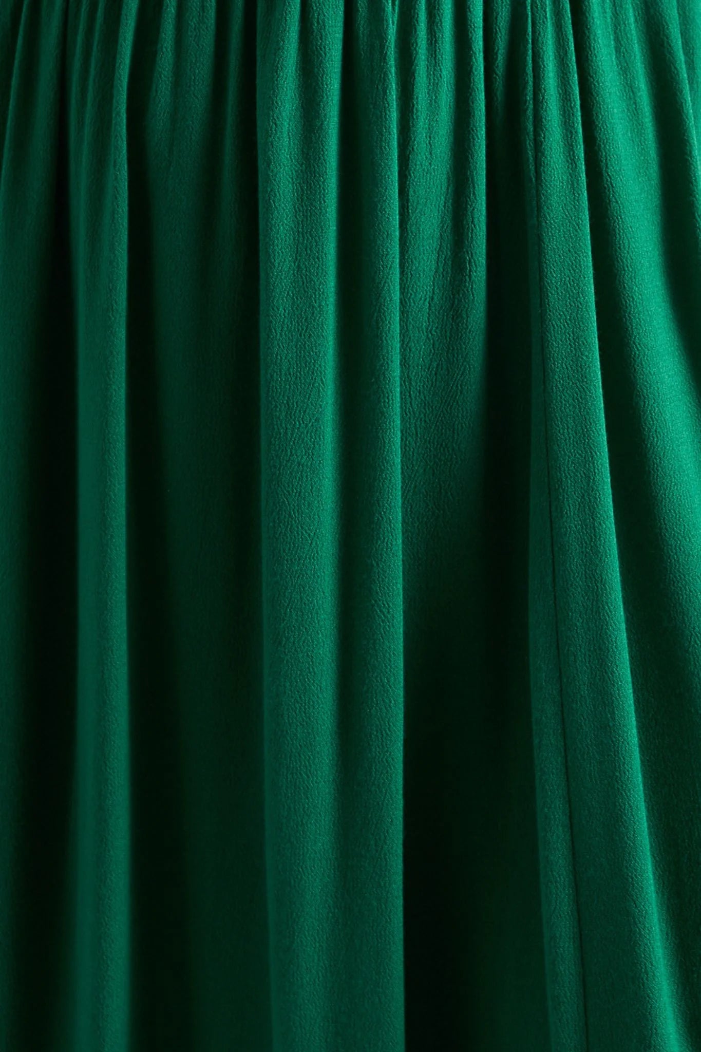 Unity Moss Crepe V-Neck Midi Dress - Green