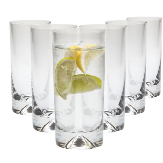 Krosno Dimple Base Highball Glasses - 300ml - Set of 6