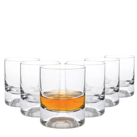 Football Based Glass Tumblers - 295ml - Set of 6