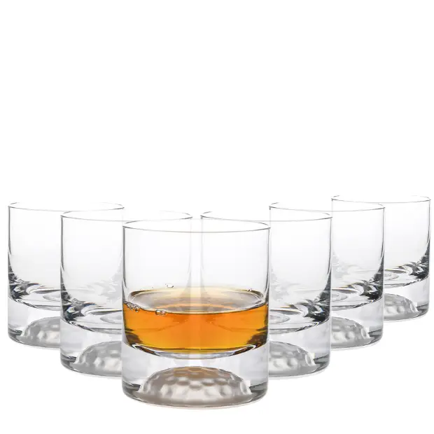 Golf Ball Glass Tumblers - 235ml - Set of 6