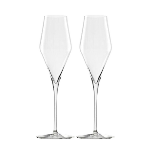 Stolzle Quatrophil Champagne Flutes with LED - Set of 2 - In a Gift Box