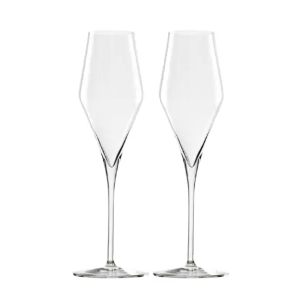 Stolzle Quatrophil Champagne Flutes with LED - Set of 2 - In a Gift Box