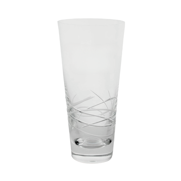 Tiesto Cut Conical Glass Vase