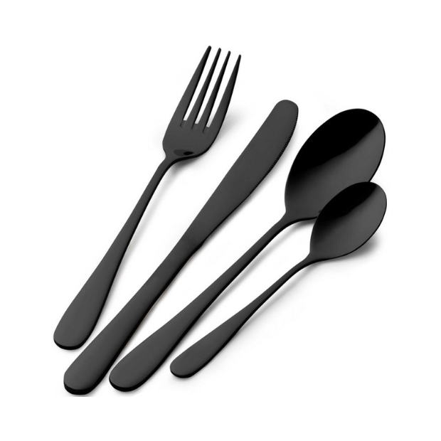 Pintinox Princess Black Cutlery Set - 24 Piece