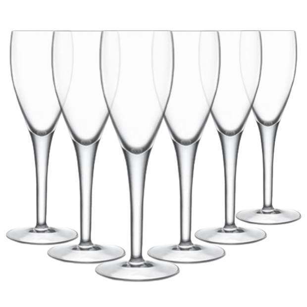 Luigi Bormioli Champagne Flutes - 160ml - Set of 6