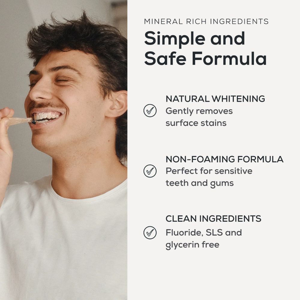 Georganics Fluoride Free Charcoal Toothpaste 60ml Natural Mineral Formula