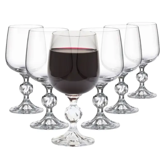 Claudia Crystalite Large Wine Glasses - 340ml - Set of 6