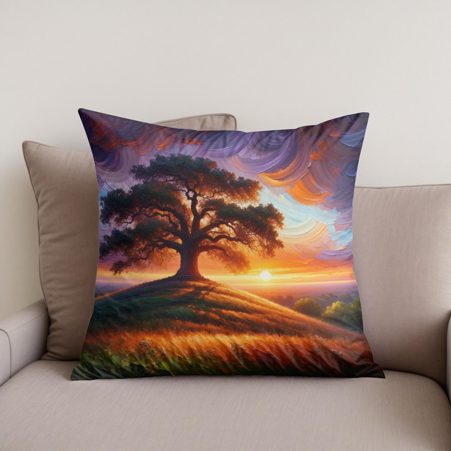 Sunset Oak Cotton Cushion