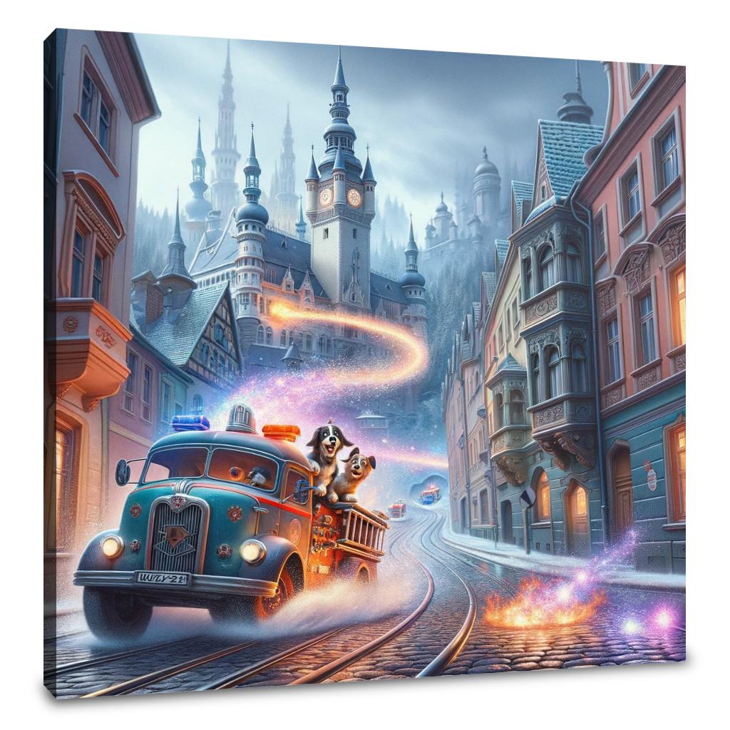 Enchanted Blaze Chase Canvas