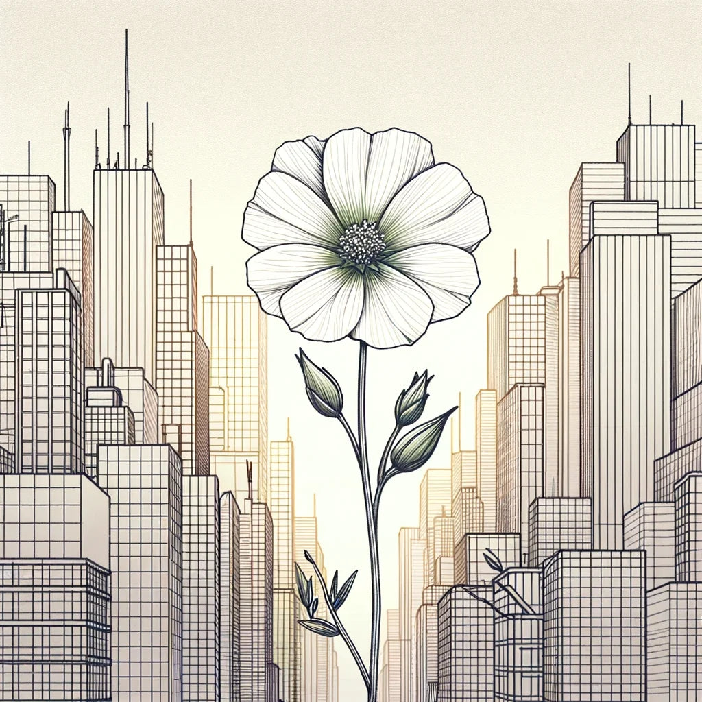 Urban Blossom Cotton Cushion