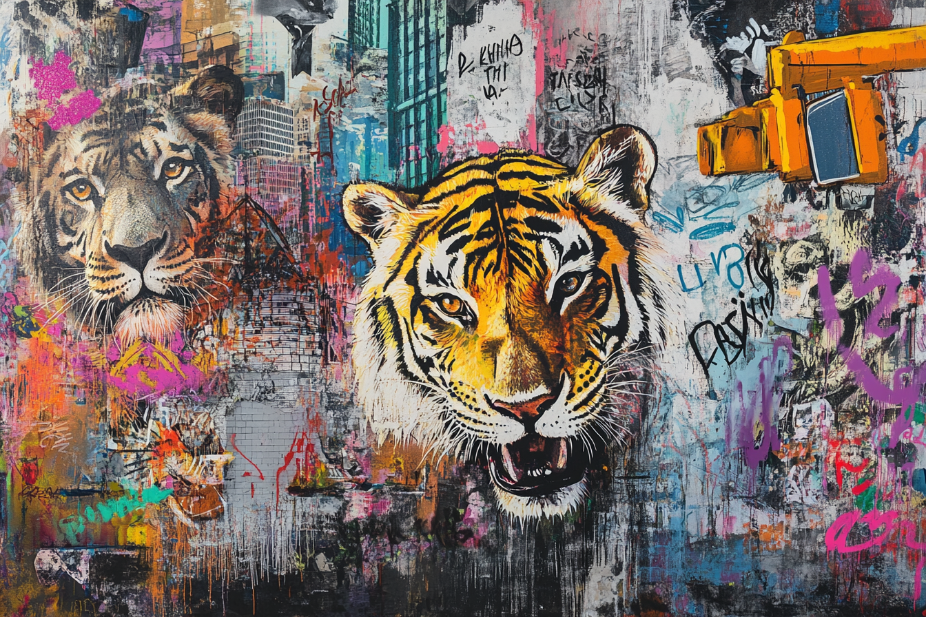 Urban Jungle Animals Canvas