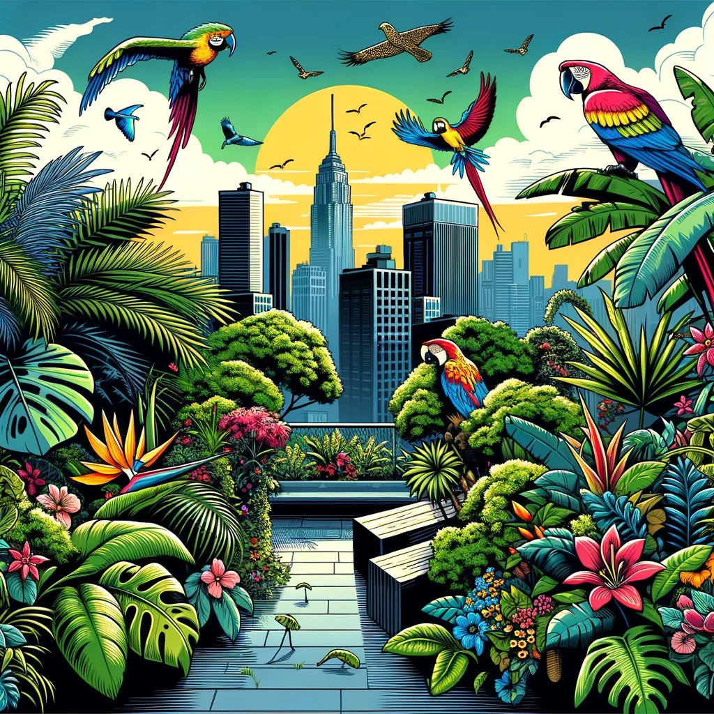 Urban Jungle View Canvas