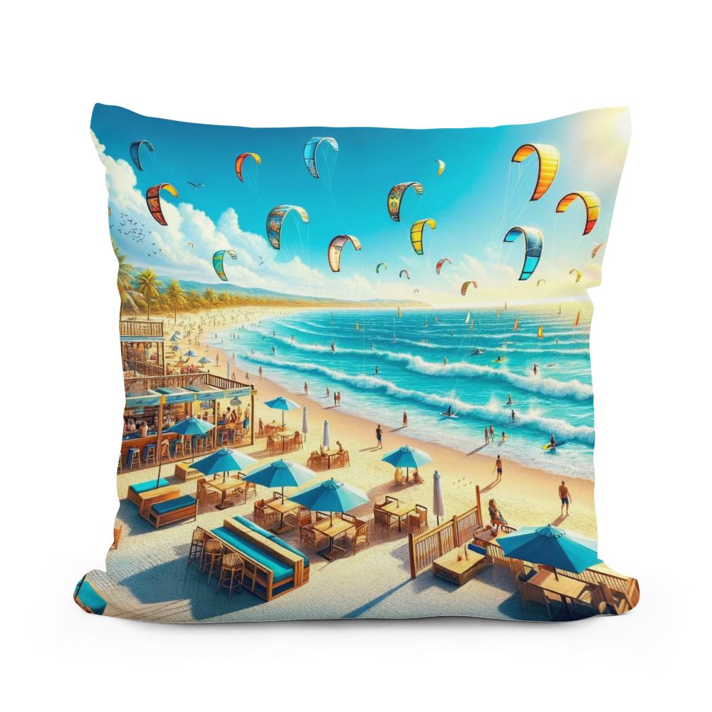 Azure Summer Harmony Cotton Cushion