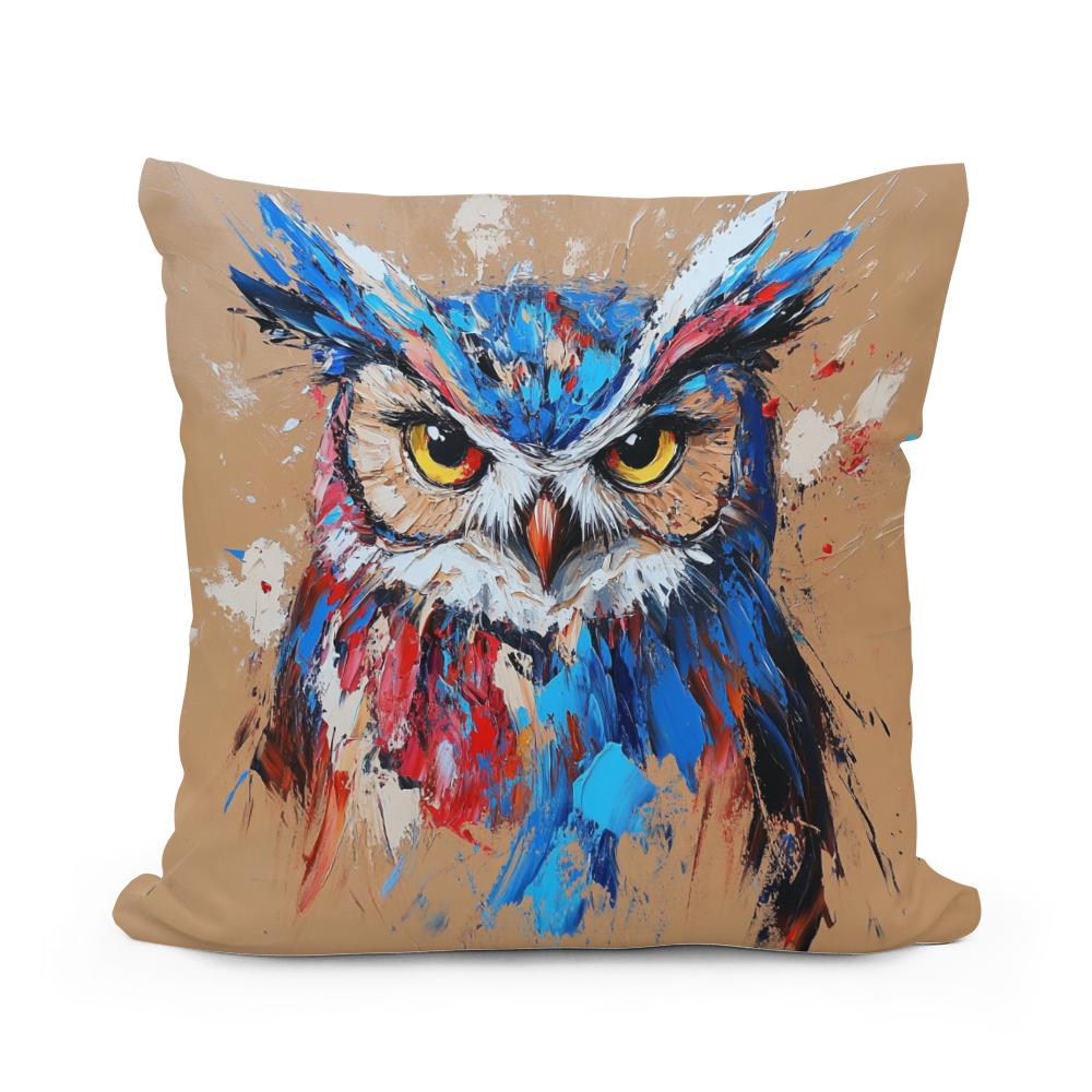 Electric Owl Cotton Cushion