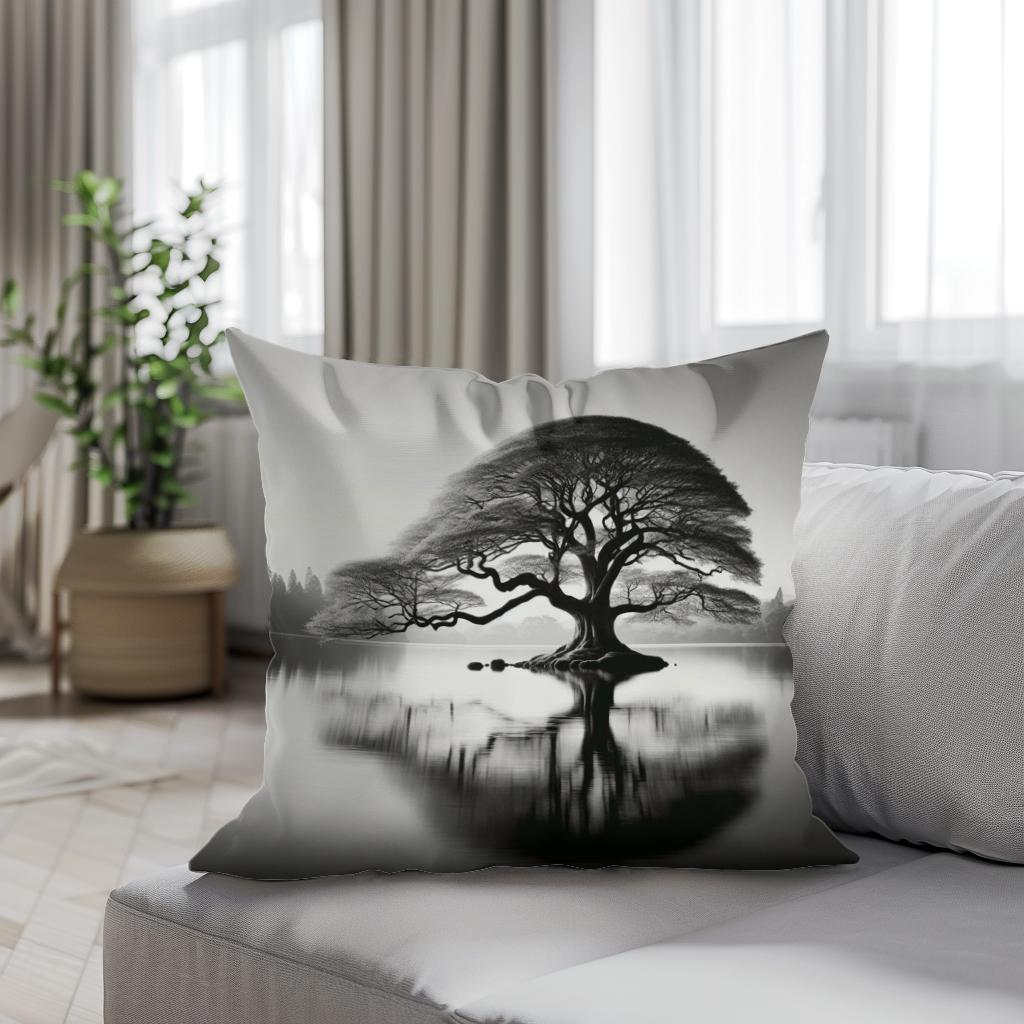 Gilded Waterscape Cotton Cushion
