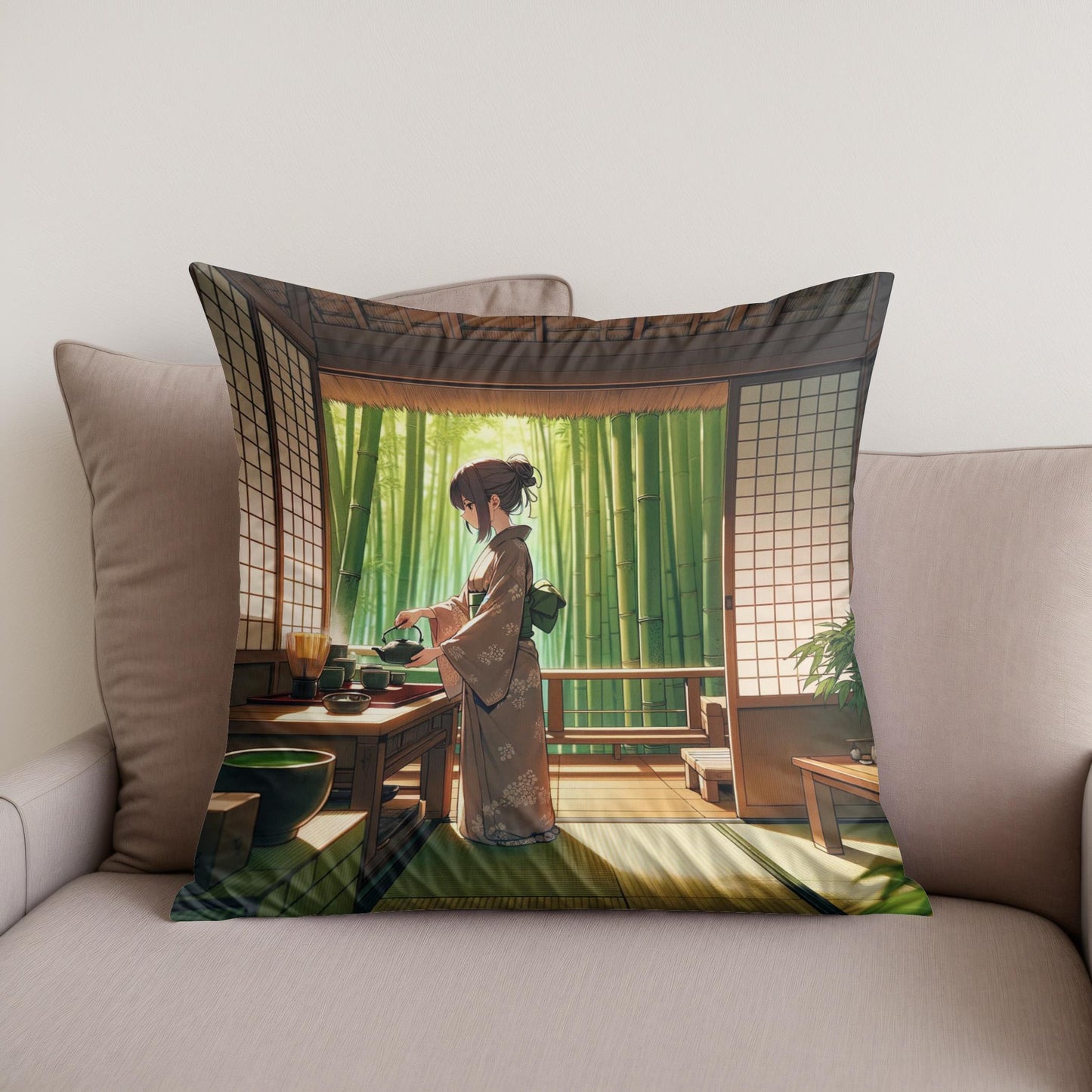 Matcha Moments Cotton Cushion