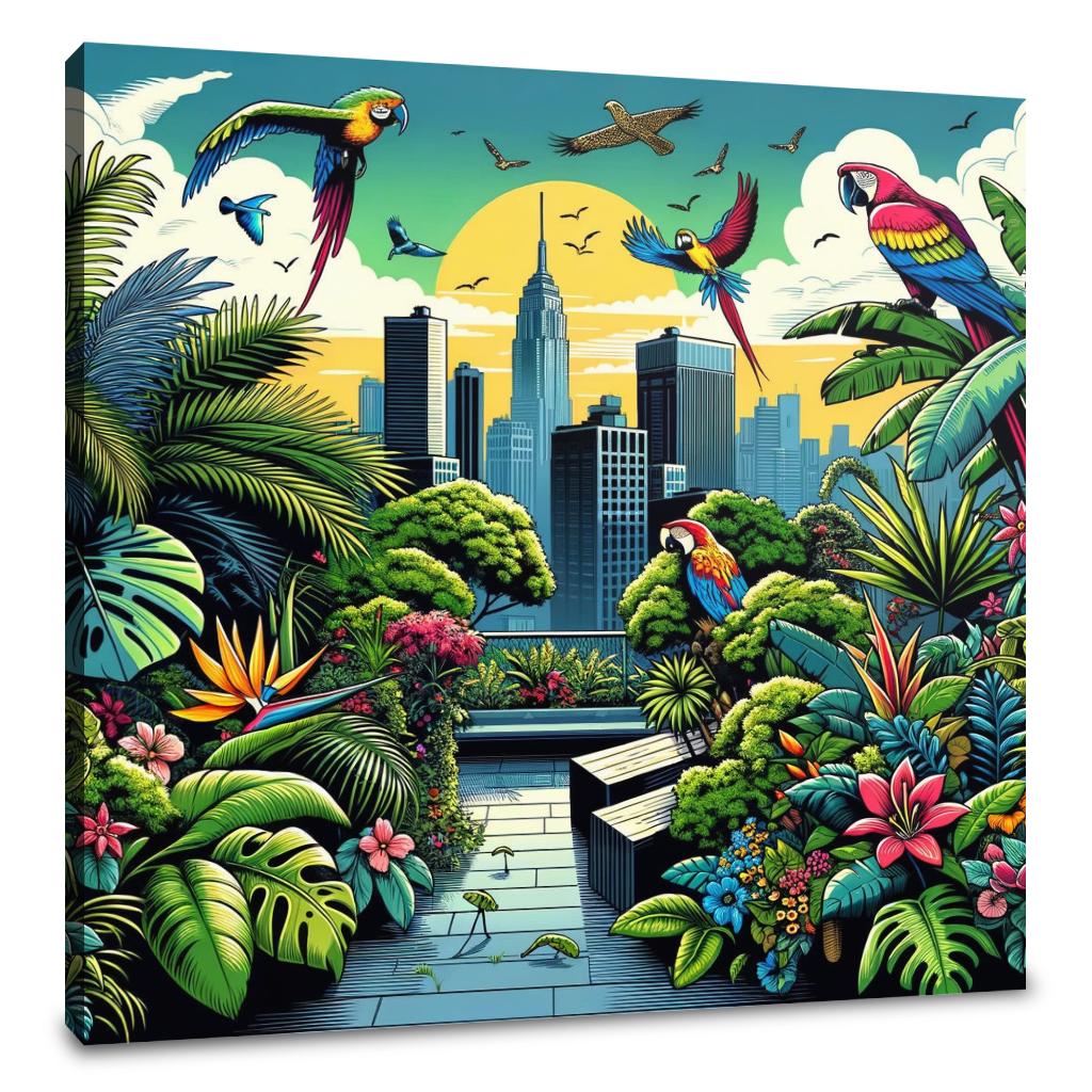 Urban Jungle View Canvas