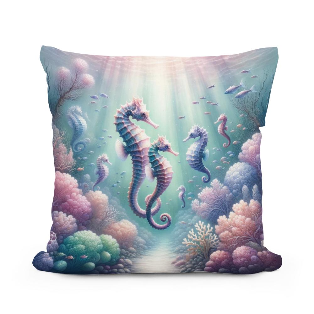 Seahorse Reef Cotton Cushion