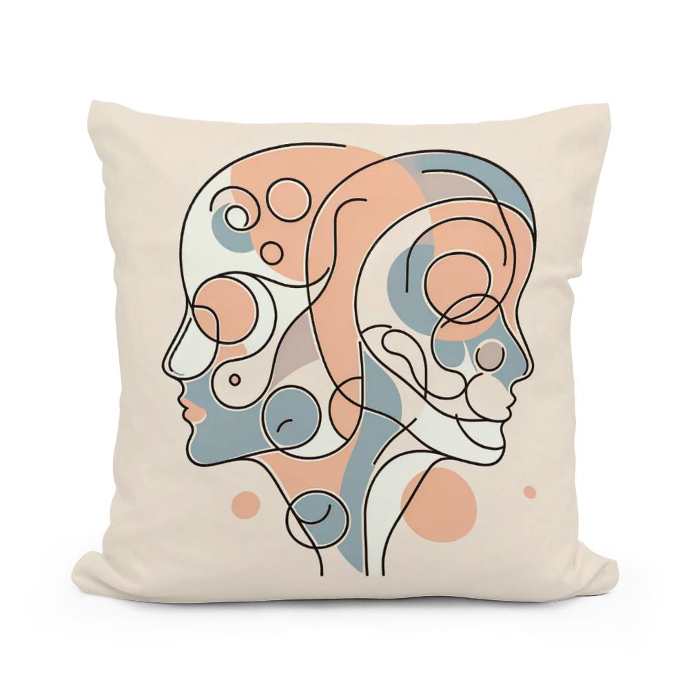Faces in Harmony Cotton Cushion