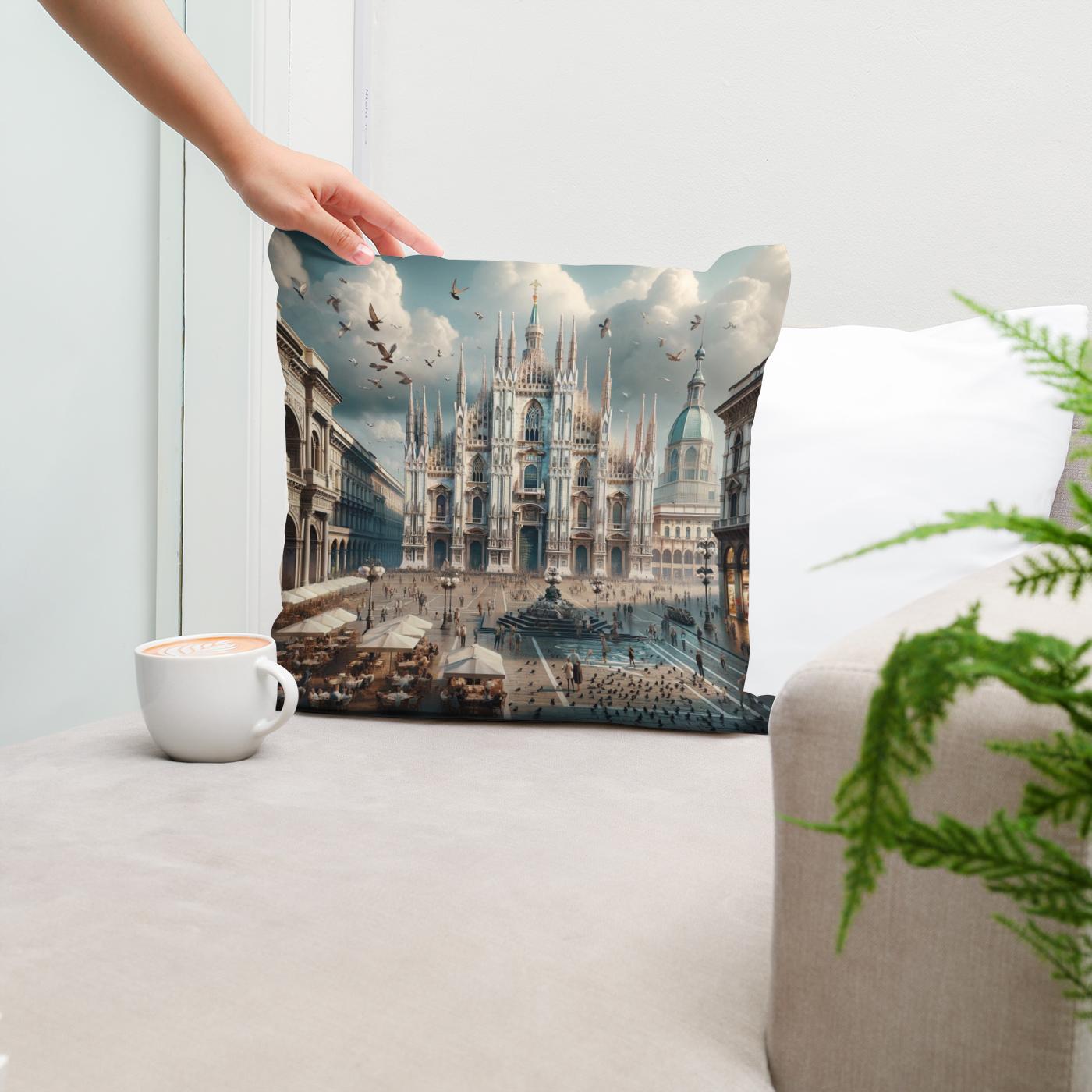 Piazza del Duomo Cotton Cushion