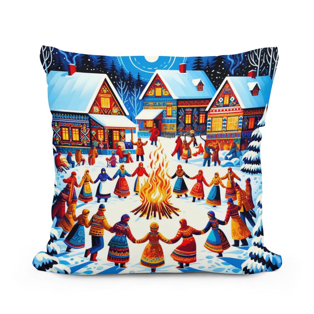 Winter Festival Warmth Cotton Cushion