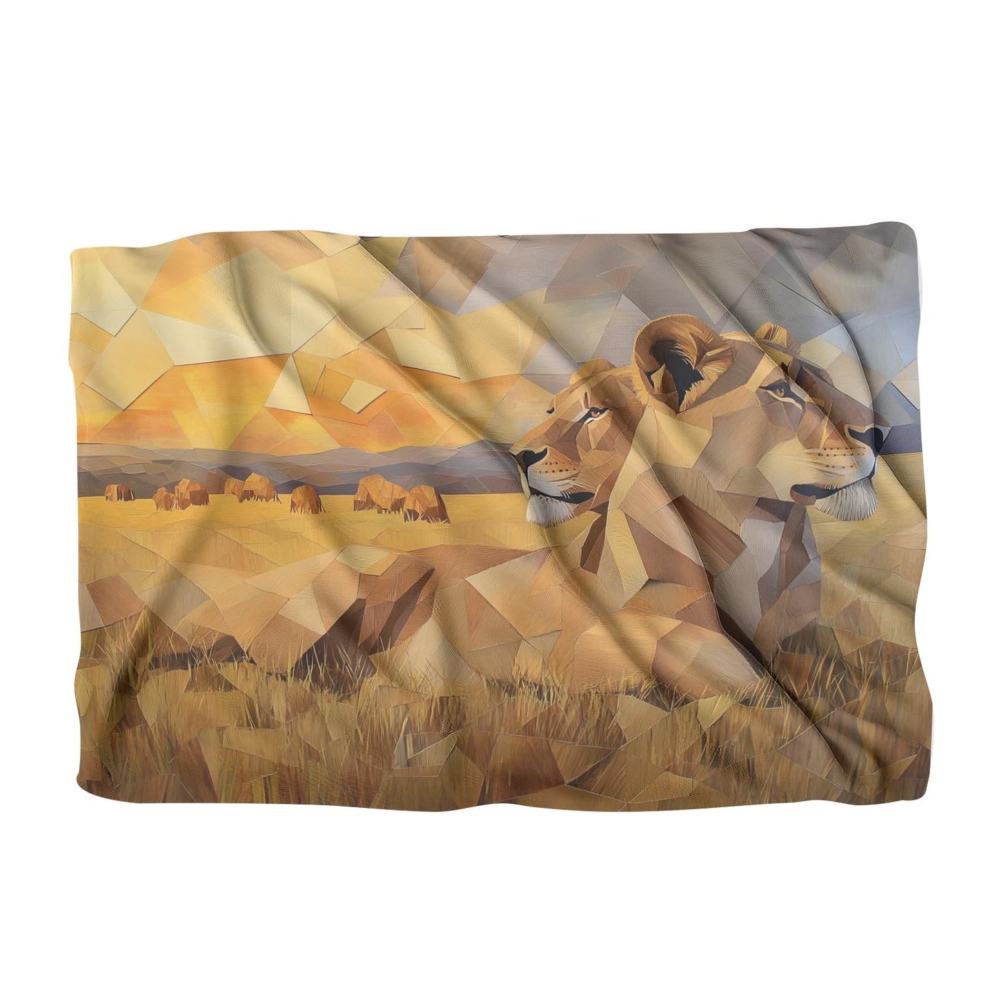Geometric Lions Blanket