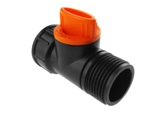 Tap Adapter with Valve 3/4" BSPM-F Black/Orange