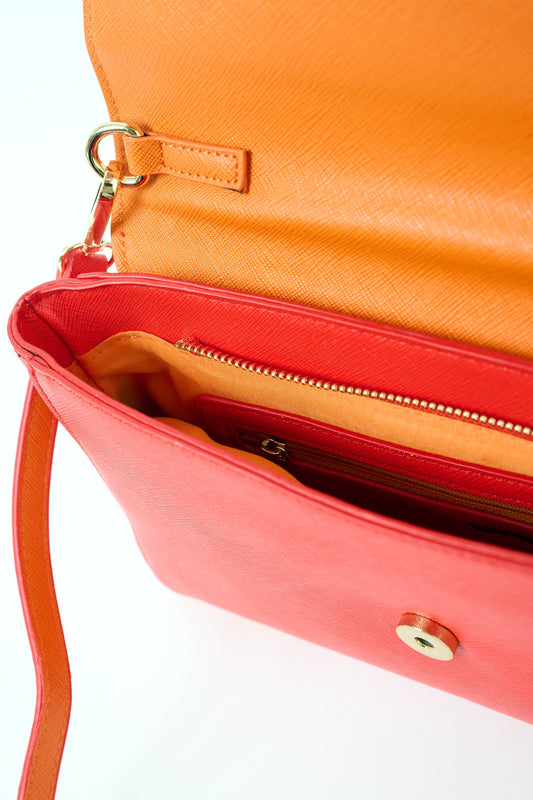 Vara Red Scallop Cross Body Bag