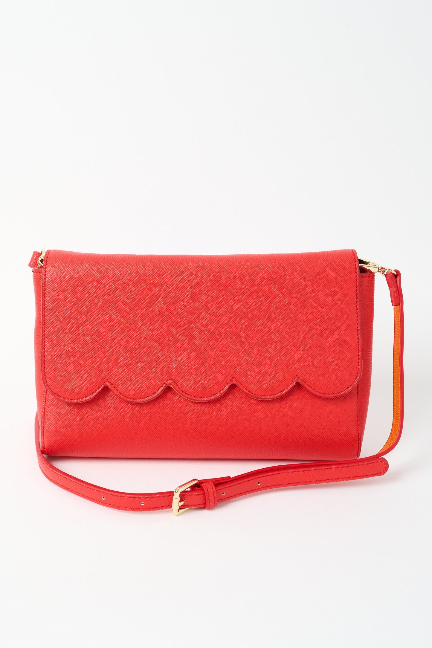 Vara Red Scallop Cross Body Bag